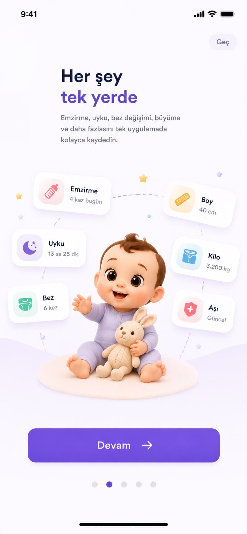 Mammoria growth charts screen